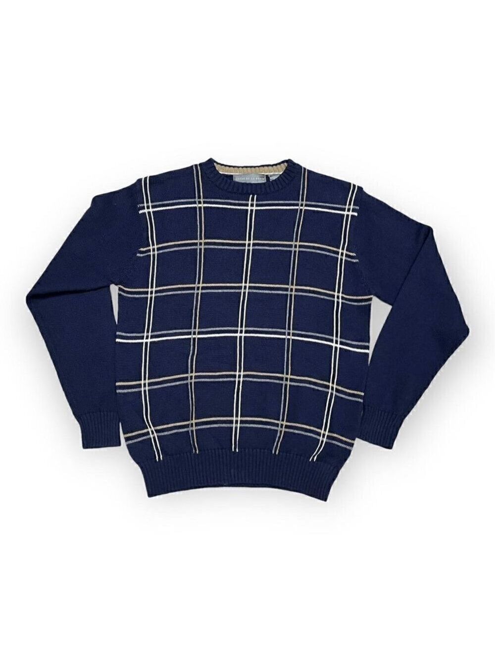 Oscar De La Renta Luxury Designer Knit Mens Sweater - Mens Large